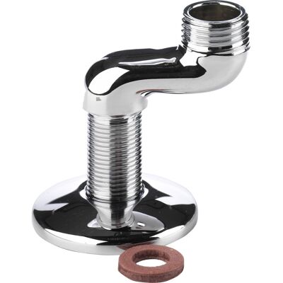 BPE S-koppeling met rozet 3/4"x3/8" 30mm BPE S-koppeling met rozet 3/4"x3/8" 30mm