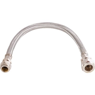 BPE RVS flexibele slang 35cm 15mm knel x 12mm knel BPE RVS flexibele slang 35cm 15mm knel x 12mm knel