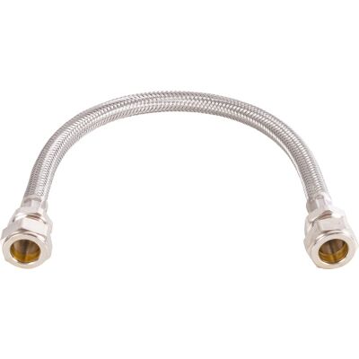 BPE RVS flexibele slang 35cm 15mm knel x 15mm knel BPE RVS flexibele slang 35cm 15mm knel x 15mm knel
