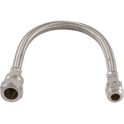 BPE RVS flexibele slang 35cm 15mm knel x 10mm knel BPE RVS flexibele slang 35cm 15mm knel x 10mm knel