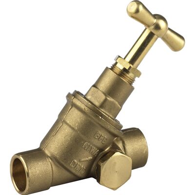 BPE stopkraan met aftapgelegenheid 22x22mm soldeer BPE stopkraan met aftapgelegenheid 22x22mm soldeer