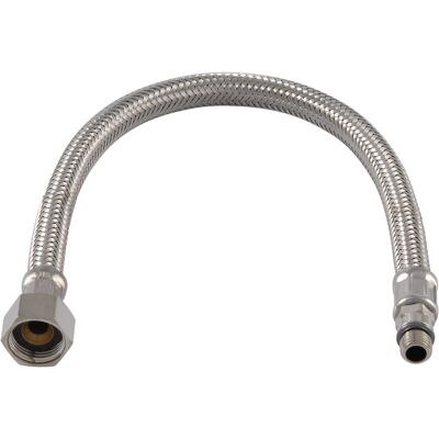 BPE RVS flexibele slang 35cm 3/8" bn.dr. x M10 bt.dr. BPE RVS flexibele slang 35cm 3/8" bn.dr. x M10 bt.dr.
