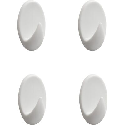 Tiger Oval haak medium wit (4 Stuks) Tiger Oval haak medium wit (4 Stuks)