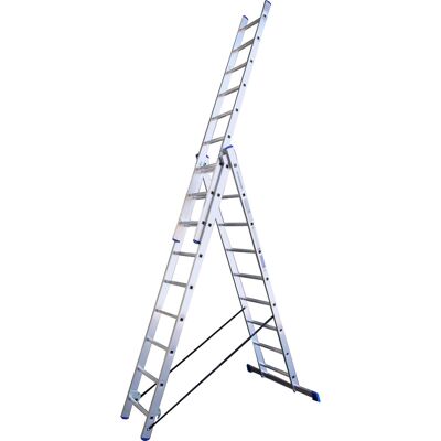 Alumexx 3-delige ladder 3x9 treden Alumexx 3-delige ladder 3x9 treden