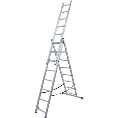 Alumexx 3-delige ladder 3x8 treden Alumexx 3-delige ladder 3x8 treden