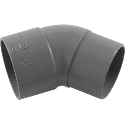 Wavin PVC bocht 45º 75mm 1x lijmmof Wavin PVC bocht 45º 75mm 1x lijmmof