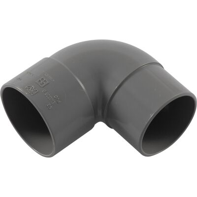 Wavin PVC bocht 90deg 75mm 1x lijmmof Wavin PVC bocht 90deg 75mm 1x lijmmof