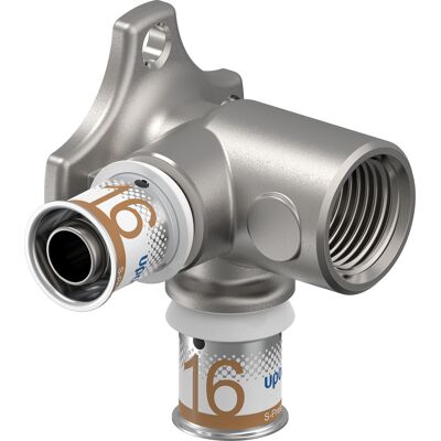 Uponor S-Press Plus pers muurplaat dubbel 16x1/2"x16mm Uponor S-Press Plus pers muurplaat dubbel 16x1/2"x16mm