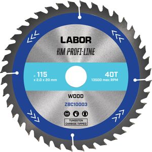 Labor HM cirkelzaagblad hout 115x20x2mm 40T Labor HM cirkelzaagblad hout 115x20x2mm 40T