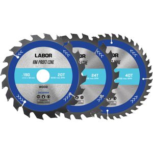 Labor HM cirkelzaagblad hout 190x30x2,4mm - 20,24,40T (3 Stuks) Labor HM cirkelzaagblad hout 190x30x2,4mm - 20,24,40T (3 Stuks)