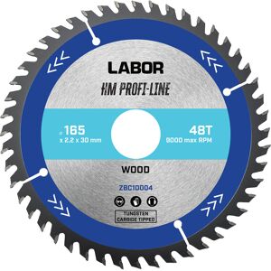 Labor HM cirkelzaagblad hout 165x30x2,2mm 48T Labor HM cirkelzaagblad hout 165x30x2,2mm 48T
