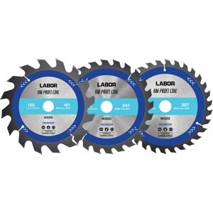 Labor HM cirkelzaagblad hout 150x20x2,2mm - 16,24,30T (3 Stuks) Labor HM cirkelzaagblad hout 150x20x2,2mm - 16,24,30T (3 Stuks)
