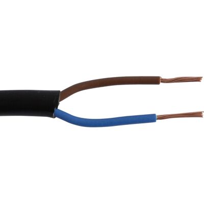Toolstation - H03VV-F 5m 2x0.75mm² - Zwart - Rond - Cable Toolstation - H03VV-F 5m 2x0.75mm² - Zwart - Rond - Cable