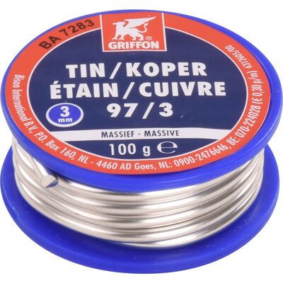 Griffon - 97/3 - 3 mm - 100 g - Soldeertin Griffon - 97/3 - 3 mm - 100 g - Soldeertin