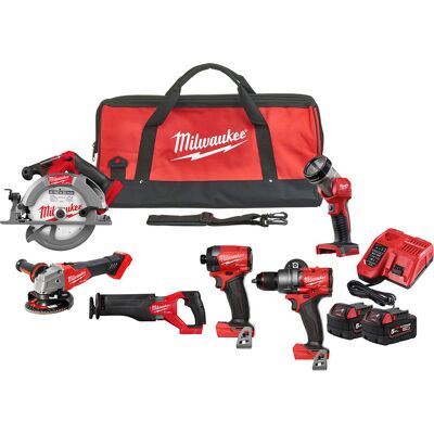 Milwaukee M18 FPP6G3-502B combopack 18V 2x 5.0 Ah accu Milwaukee M18 FPP6G3-502B combopack 18V 2x 5.0 Ah accu