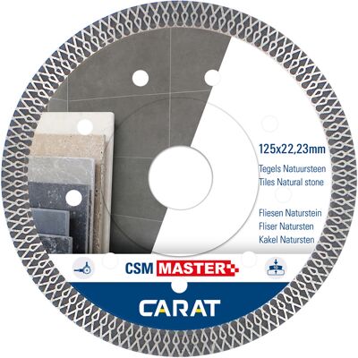 Carat diamantzaag tegels/nat.steen csm master Ø125x22,23mm Carat diamantzaag tegels/nat.steen csm master Ø125x22,23mm