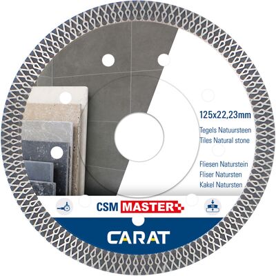 Carat dia.zaag tegels/nat.steen csm master Ø115x22,23 mm * Carat dia.zaag tegels/nat.steen csm master Ø115x22,23 mm *