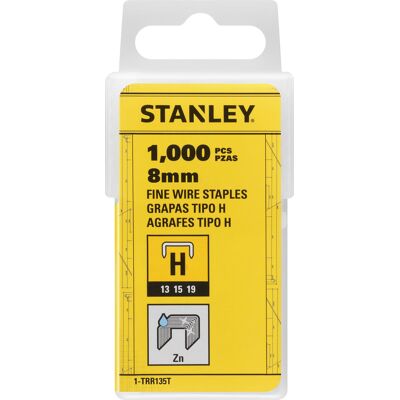 Stanley nieten Type H 10mm (1000 Stuks) Stanley nieten Type H 10mm (1000 Stuks)