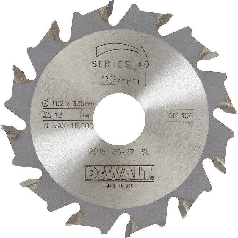 DeWalt lamellenfreeszaagblad 102x3,9x22mm 12t