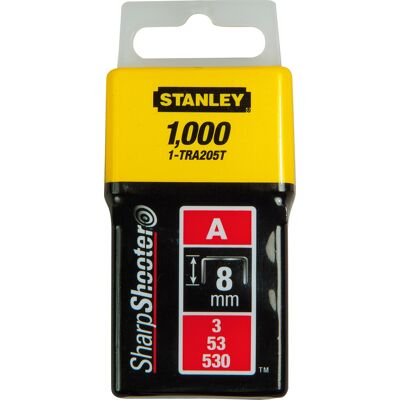 Stanley nieten Type A 8mm (1000 Stuks) Stanley nieten Type A 8mm (1000 Stuks)