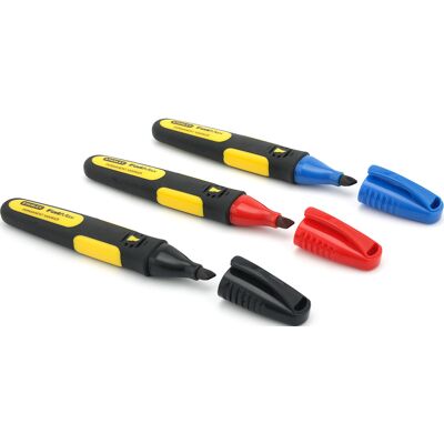 Stanley FATMAX® markeerstiften rood,zwart,blauw 3 delig Stanley FATMAX® markeerstiften rood,zwart,blauw 3 delig