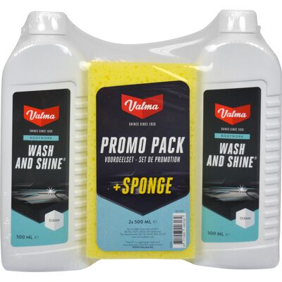 Valma S05 Wash and Shine met spons 2x500ml Valma S05 Wash and Shine met spons 2x500ml