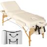 tectake 3-zones massagetafel 10 cm matras + tas - beige