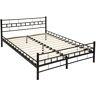 tectake Slaapkamerbed met lattenbodem - 200 x 140 cm, zwart