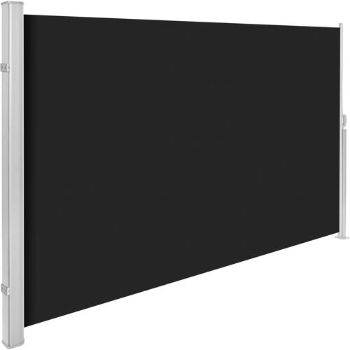 tectake Aluminium windscherm uitschuifbaar met oprolmechanisme - 200 x 300 cm, zwart