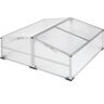 tectake Aluminium kweekbak met afsluitbaar dak - 102 x 102 x 41 / 31 cm