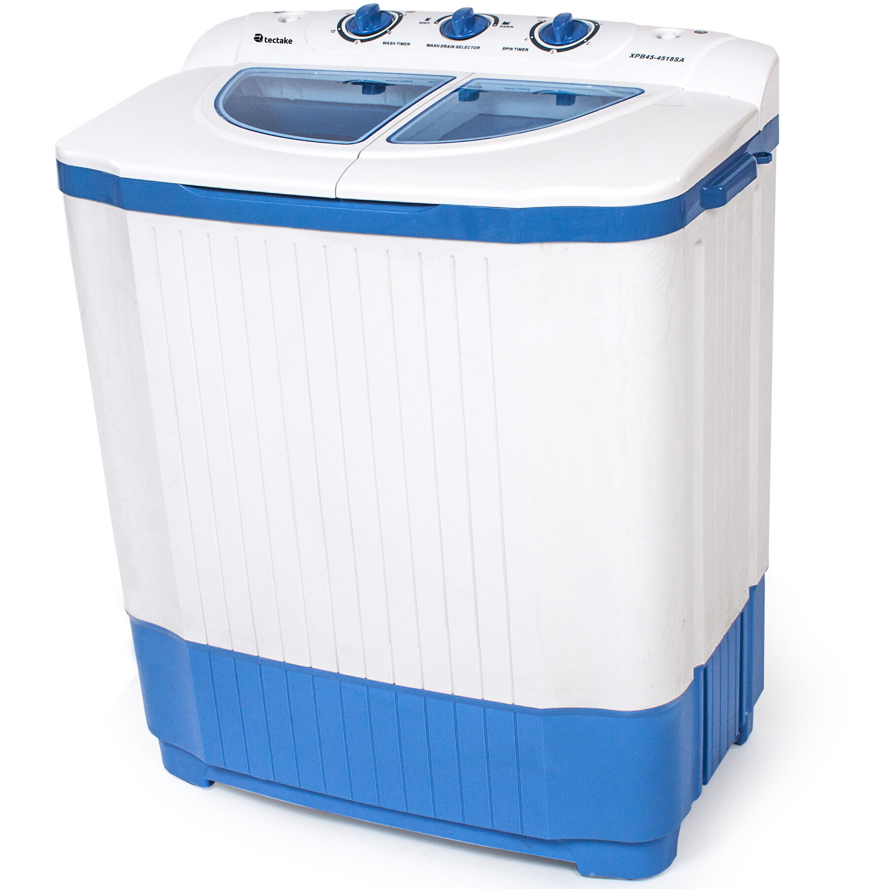 tectake Mini wasmachine - Wassen en centrifugeren - tot 4,5kg wasgoed - wit