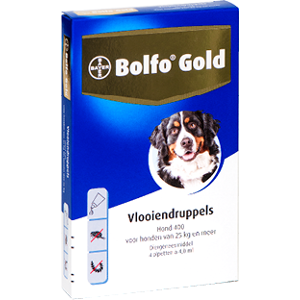 Bayer Bolfo Gold 400 hond 25 kilo 4 pip