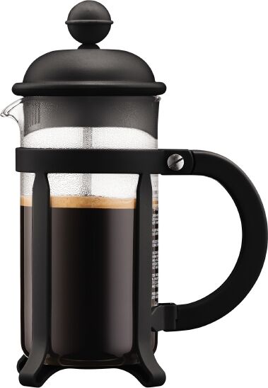 Bodum JAVA French Press Cafetière, 3 kops, 0.35 l, rvs Zwart