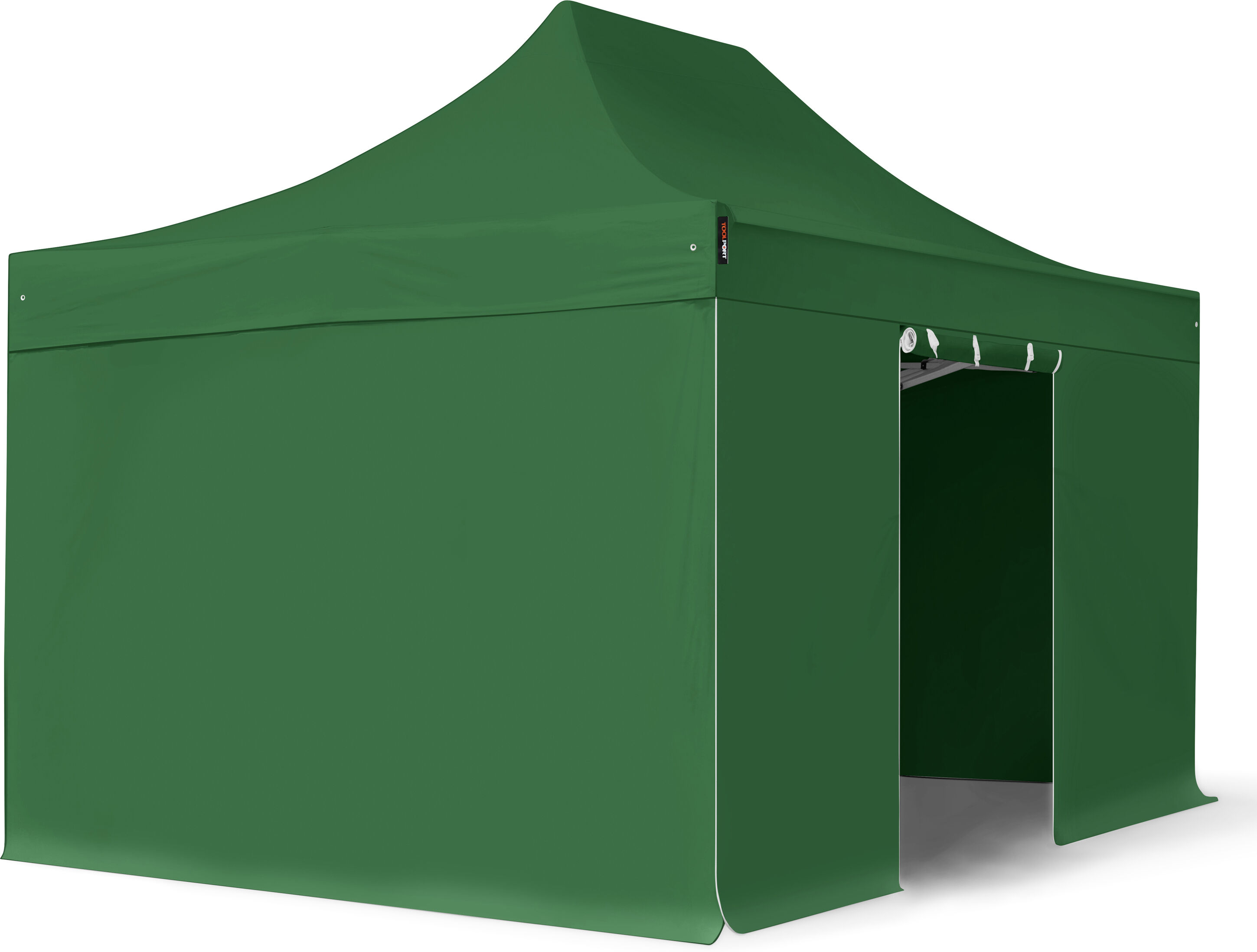 TOOLPORT Easy up Partytent 3x4,5m Hoogwaardig polyester 400 g/m² donkergroen waterdicht Easy Up Tent, Pop Up Partytent, Harmonicatent, Vouwtent