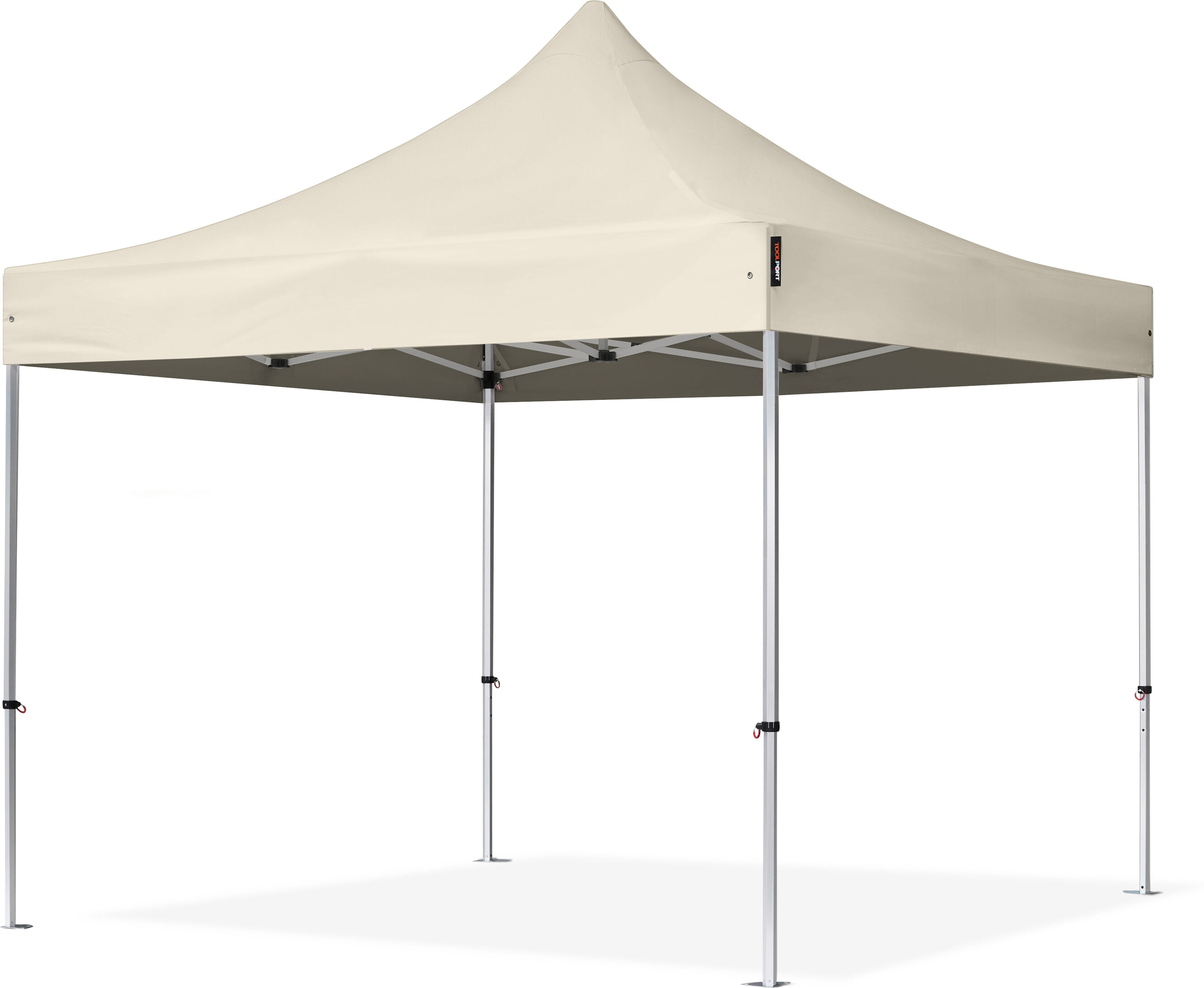 TOOLPORT Easy up Partytent 3x3m Hoogwaardig polyester 400 g/m² crème waterdicht Easy Up Tent, Pop Up Partytent, Harmonicatent, Vouwtent