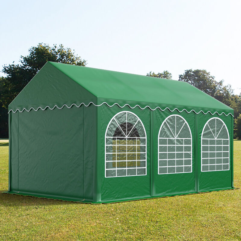 TOOLPORT Partytent 3x6m PVC 550 g/m² donkergroen waterdicht Feesttent