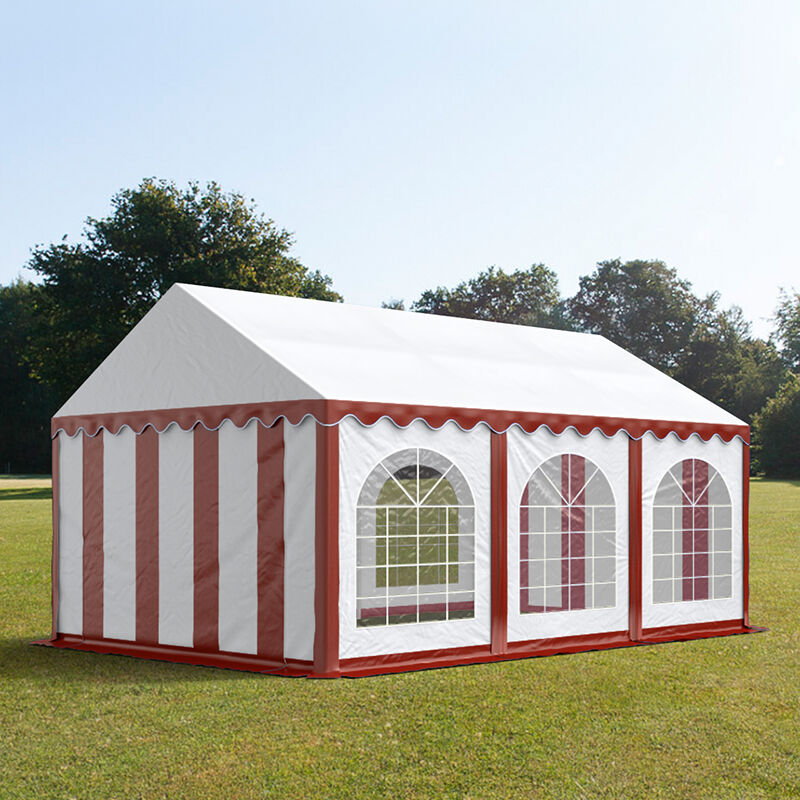 TOOLPORT Partytent 4x6m PVC 500 g/m² rood waterdicht Feesttent