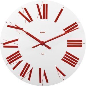 Alessi Firenze klok wit/rood