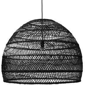 HKliving Wicker hanglamp large zwart