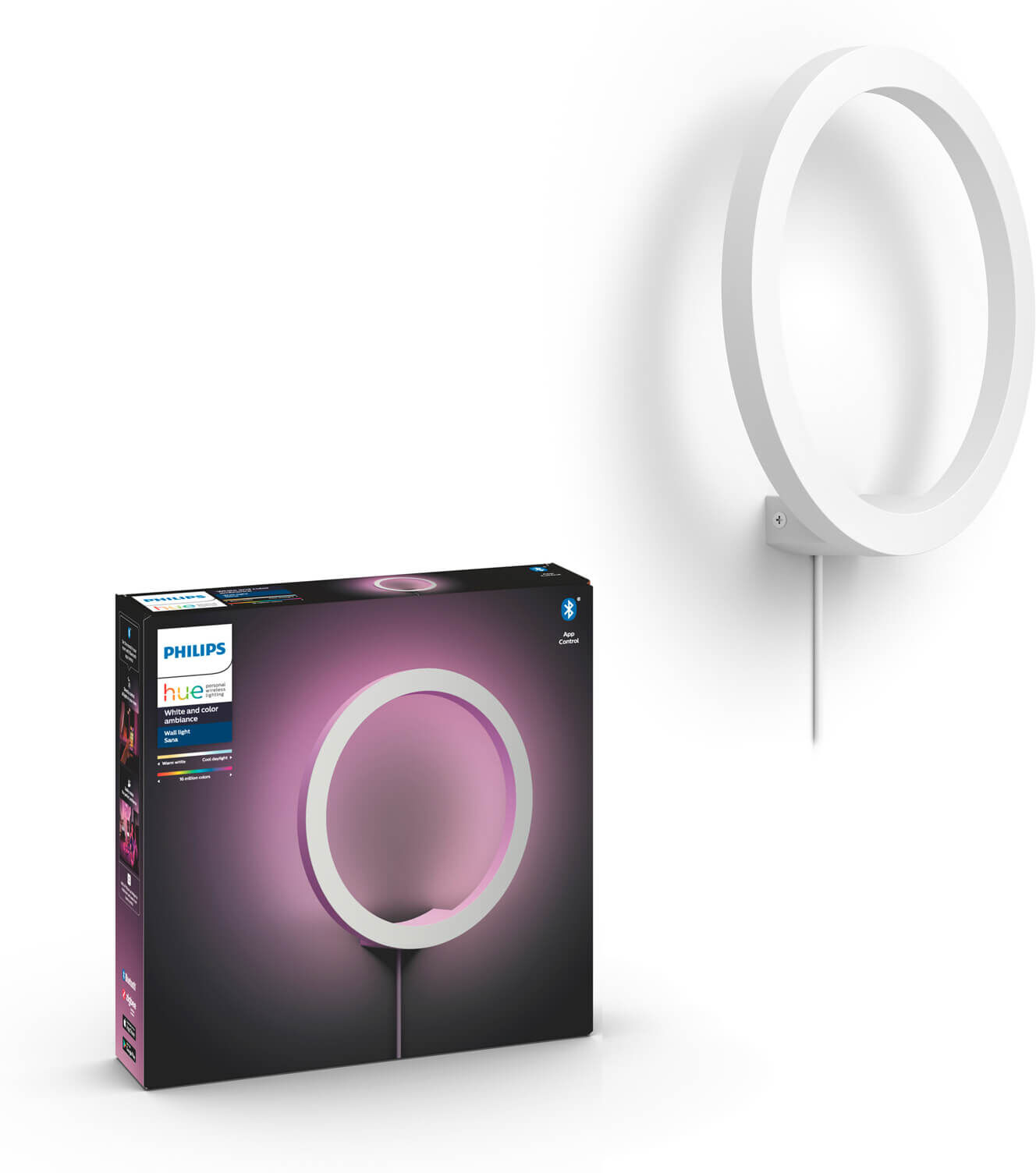 Philips Hue Sana wandlamp - White and Color - wit