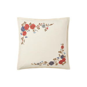 Ralph Lauren Home Macall Embroidery Throw Pillow  - Cream