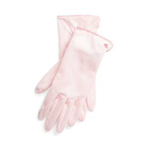 Lauren Cotton-Blend Tech Gloves  - Pale Rose - Size: Small