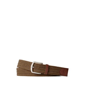 Polo Ralph Lauren Stretch Waxed Cotton Belt  - Dark Olive - Size: Medium