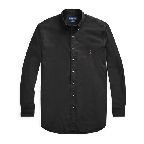 Big & Tall Poplin Shirt Black BIG 3X Male