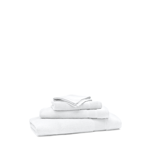 Lauren Home Sanders Bath Towels & Mat  - White - Size: BATH TOWEL