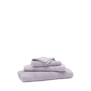 Lauren Home Sanders Bath Towels & Mat  - Lavender Grey - Size: WASH TOWEL