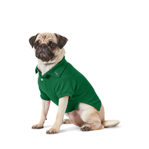 Ralph Lauren Pet Cotton Mesh Dog Polo Shirt  - New Forest - Size: Medium