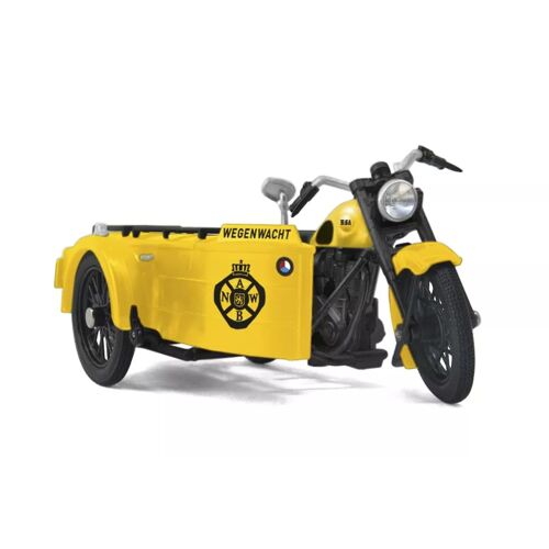 Wegenwacht miniatuur motor met zijspan GEEL unisex