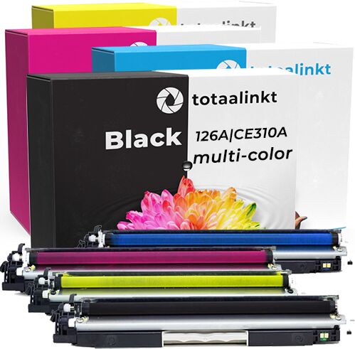 Totaalinkt Geschikt HP CE310A - 126A toner cartridge   4-pack multi-color van Totaalinkt