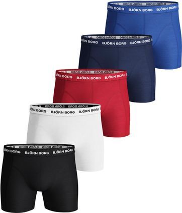 Bjorn Borg Boxershorts 5-Pack Soids  - Multicolour - Size: Large